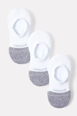 Socks<BOMBAS 3 Pack Cushion No Show Socks White