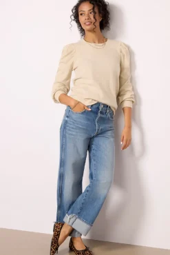 Tops & Tees<EVEREVE Adalynn Brushed Pleated Top Cream