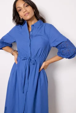 Dresses<EVEREVE Addison Eyelet Dress Blue