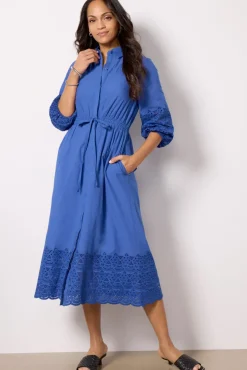Dresses<EVEREVE Addison Eyelet Dress Blue