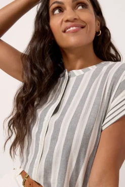 Tops & Tees<EVEREVE Addison Mix Shirt Stripe