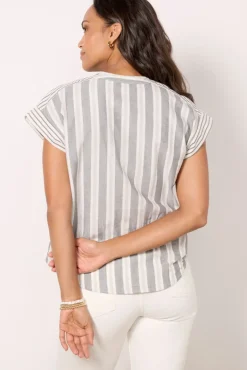Tops & Tees<EVEREVE Addison Mix Shirt Stripe