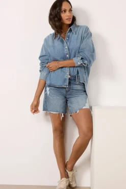 Tops & Tees<AGOLDE Aiden High Low Shirt Shout