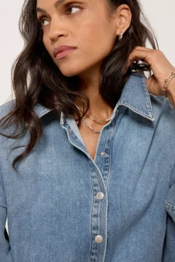Tops & Tees<AGOLDE Aiden High Low Shirt Shout