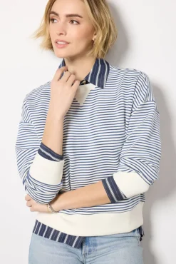 Sweatshirts<SPANX AirEssentials Crew Fadedindigostripe