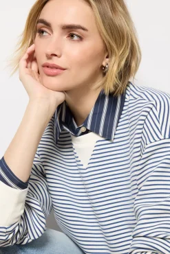 Sweatshirts<SPANX AirEssentials Crew Fadedindigostripe