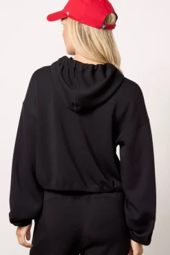Matching Sets|Sweatshirts<SPANX AirEssentials Cropped Hoodie Veryblack