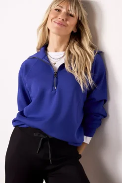 Sweatshirts<SPANX AirEssentials Half Zip Deepazure