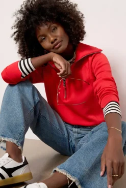 Sweatshirts<SPANX AirEssentials Half Zip Red