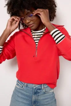 Sweatshirts<SPANX AirEssentials Half Zip Red