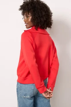 Sweatshirts<SPANX AirEssentials Half Zip Red