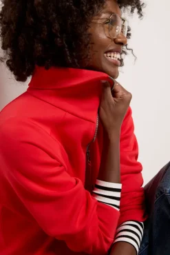 Sweatshirts<SPANX AirEssentials Half Zip Red