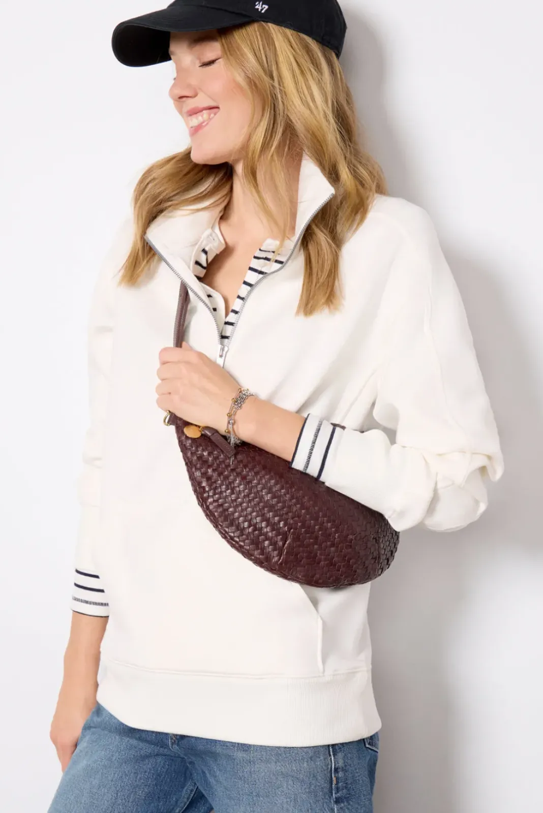 Sweatshirts<SPANX AirEssentials Luxe Half Zip Tunic Powder