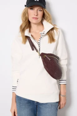 Sweatshirts<SPANX AirEssentials Luxe Half Zip Tunic Powder