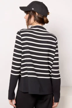 Matching Sets<SPANX AirEssentials Mock Pullover Black/Porcelain