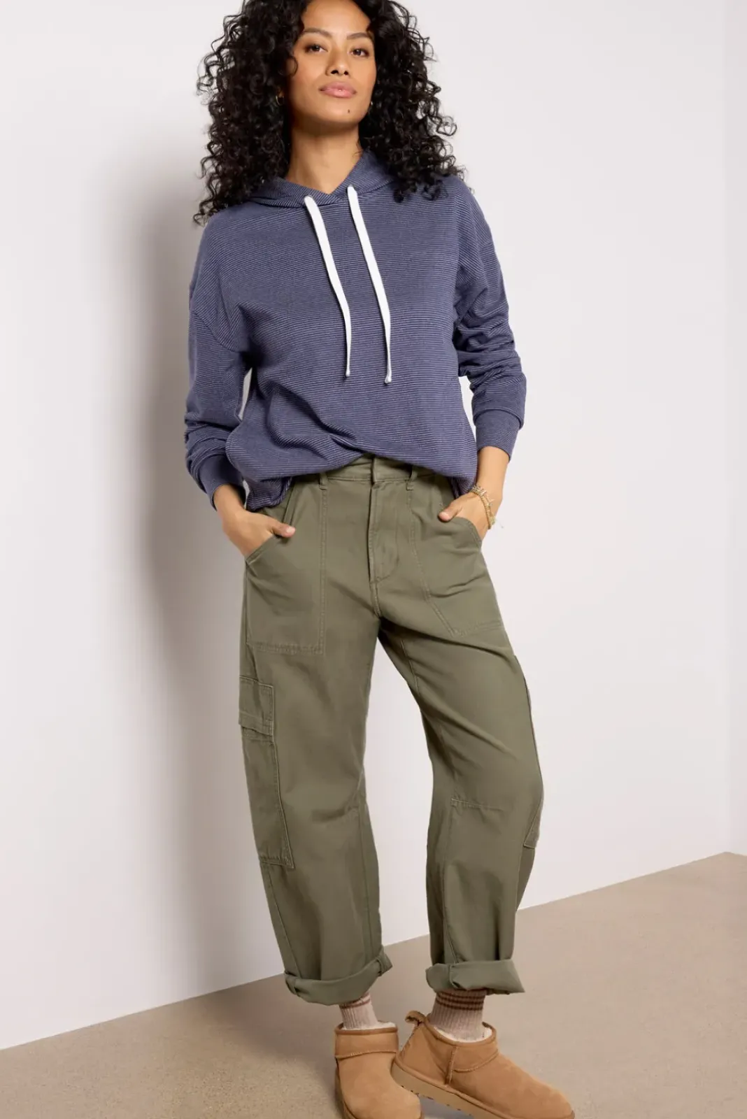 Sweatshirts<EVEREVE Alana Brushed Hoodie Darkstripe