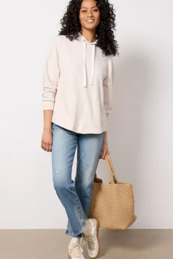 Sweatshirts<EVEREVE Alana Brushed Hoodie Neutralstripe