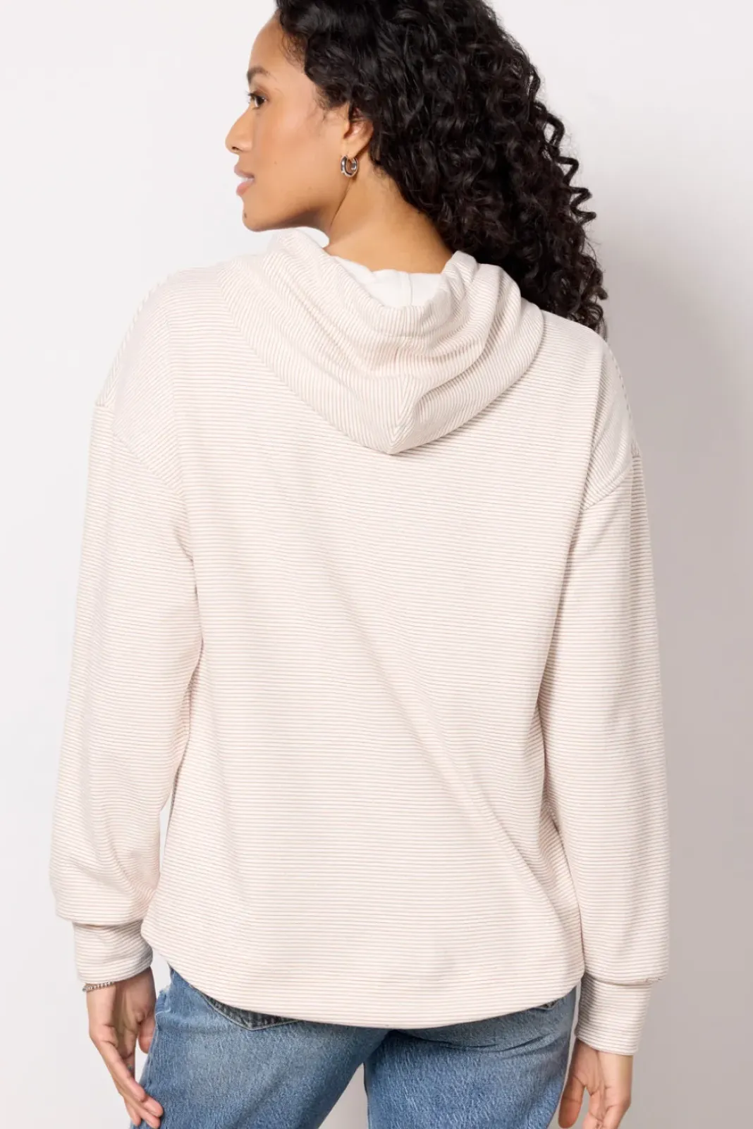 Sweatshirts<EVEREVE Alana Brushed Hoodie Neutralstripe