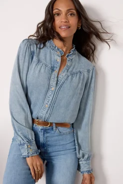 Tops & Tees<RAILS Alanna Shirt Antiqueindigo