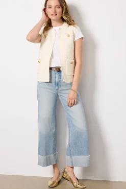 Sweaters<JOHN + JENN Albaney Lady Like Vest Ivorymelange