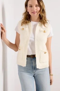 Sweaters<JOHN + JENN Albaney Lady Like Vest Ivorymelange