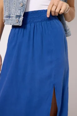 Skirts<CLOTH AND STONE Alice Smocked Skirt Summersky