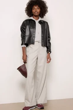 Blazers & Jackets<Z SUPPLY All Day Faux Leather Jacket Black