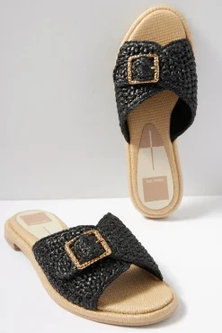 Shoes<DOLCE VITA Alonzo Raffia Sandal Onyx