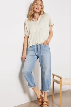 Tops & Tees<LNA Alpine Button Up Bone