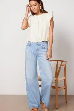 Tops & Tees<VELVET Amora Top Vanilla