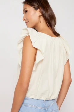 Tops & Tees<VELVET Amora Top Vanilla