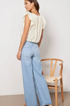 Tops & Tees<VELVET Amora Top Vanilla
