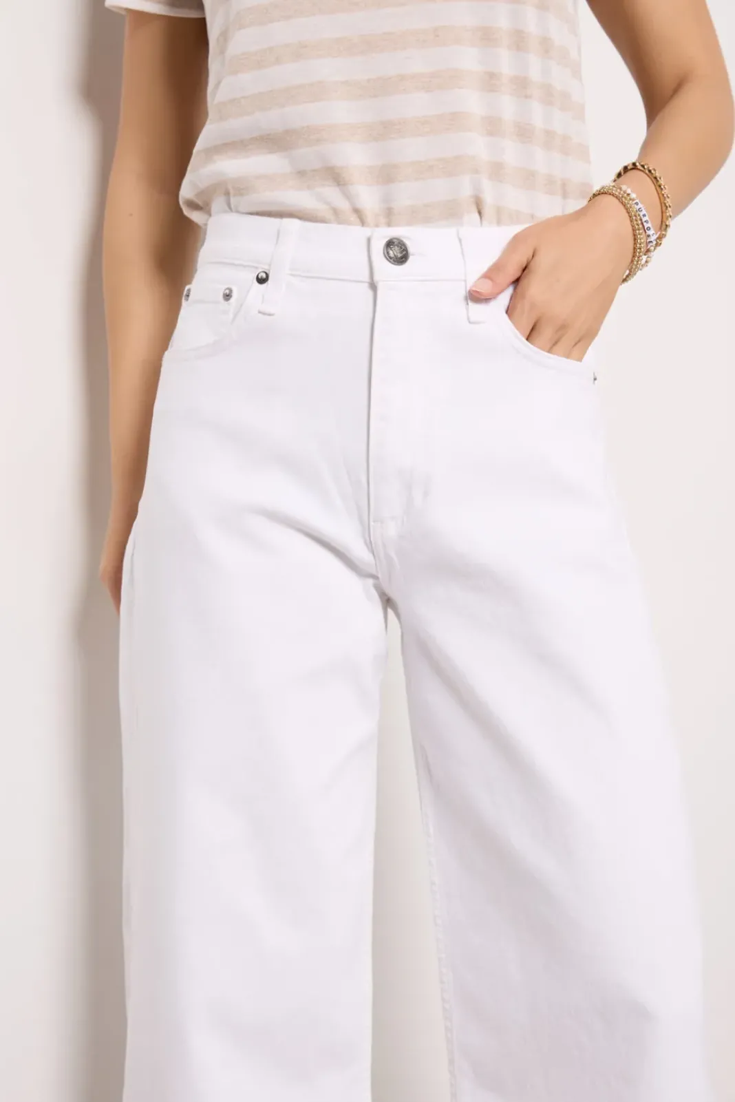 Jeans<RAG AND BONE Andi w Cuff White