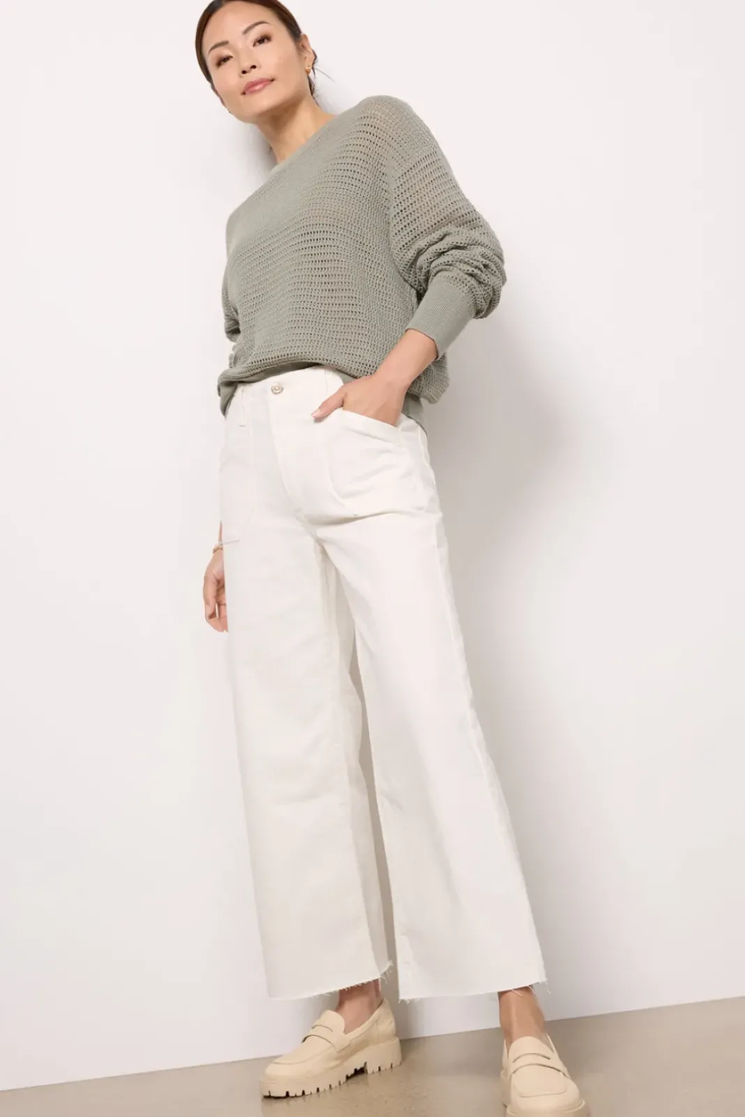 Jeans<PAIGE Anessa Utility Tonalecru