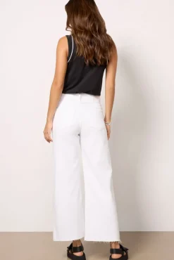 Jeans<PAIGE Anessa w Raw Hem Crispwhite
