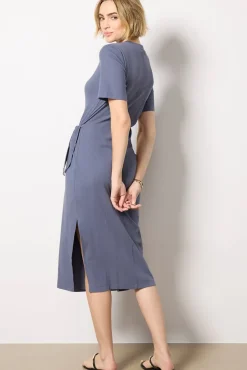 Dresses<EVEREVE Anna Twist Dress Slate