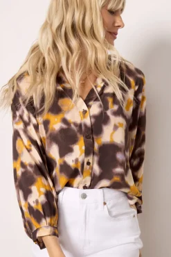 Tops & Tees<EVEREVE Annika Split Neck Popover Yellow/Green