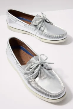Shoes<SPERRY AO 2 Eye Boat Shoe Silver
