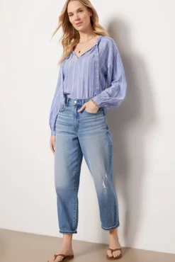 Tops & Tees<EVEREVE Arabella Stripe Top Blue/White