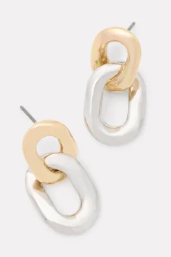 Jewelry<EVEREVE Ari Two Tone Link Earrings Gold/Silver