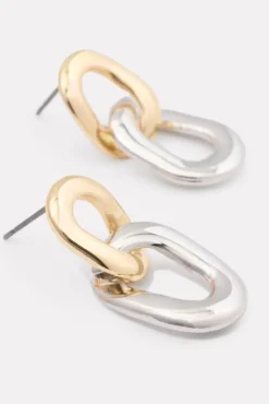 Jewelry<EVEREVE Ari Two Tone Link Earrings Gold/Silver