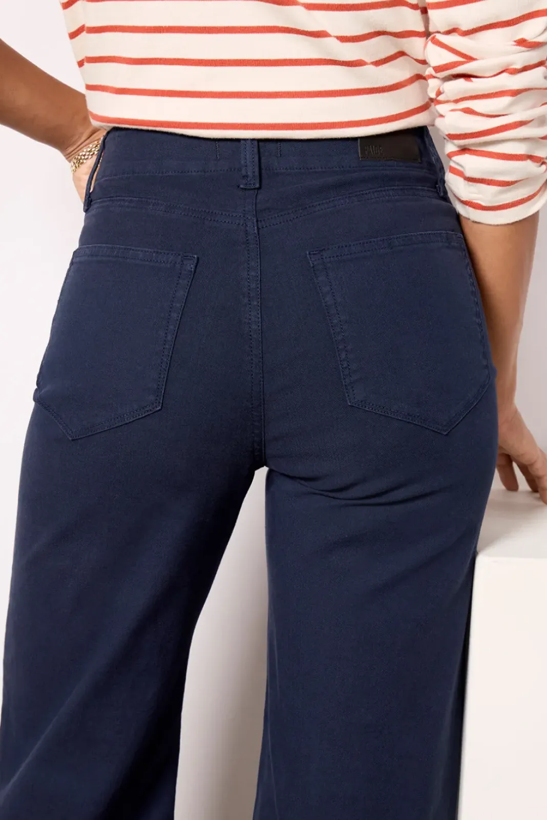 Pants & Leggings<PAIGE Ari W/ Waistband Tie Navy