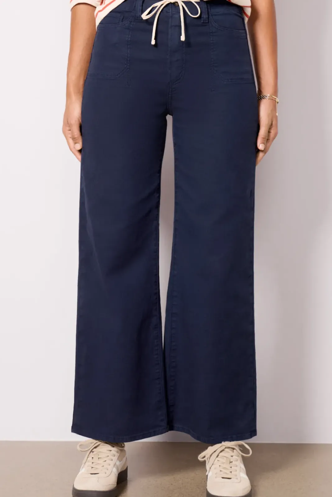 Pants & Leggings<PAIGE Ari W/ Waistband Tie Navy