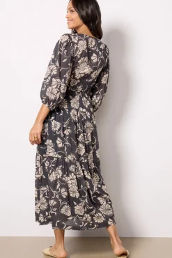 Dresses<Z SUPPLY Ariana Floral Midi Dress Parchment