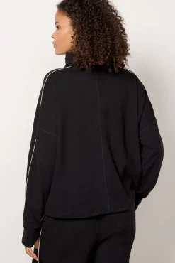 Matching Sets|Sweatshirts<VARLEY Ariana High Neck Midlayer Black/Cream