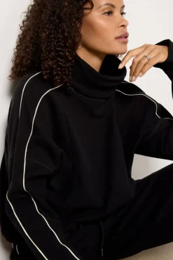 Matching Sets|Sweatshirts<VARLEY Ariana High Neck Midlayer Black/Cream