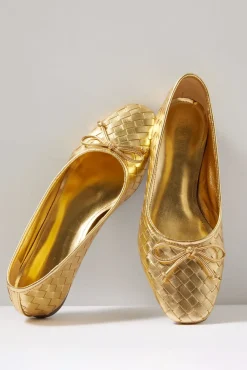 Shoes<SCHUTZ Arissa Flat Gold