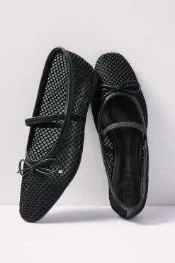 Shoes<SCHUTZ Arissa Mesh Ballet Flat Black