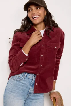Tops & Tees<EVEREVE Arli Cord Shirting Merlot
