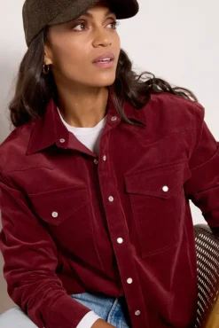 Tops & Tees<EVEREVE Arli Cord Shirting Merlot